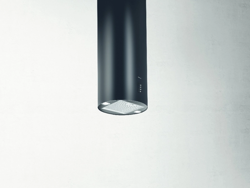 Priestorový odsávač pár TUBE ISLAND PRO ELICA - čierny.