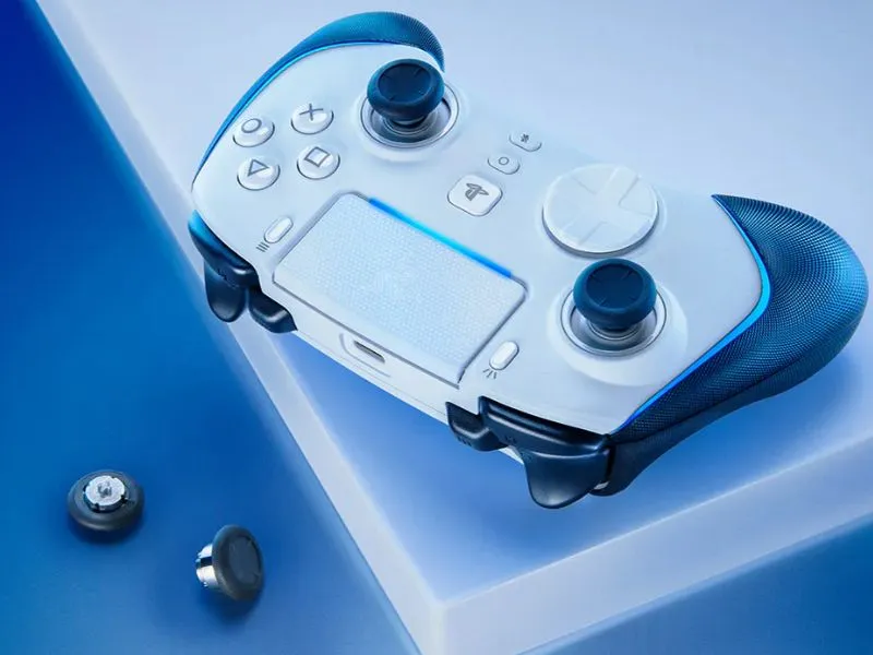 6 odnímateľných tlačidiel a vymeniteľné palcové ovládače