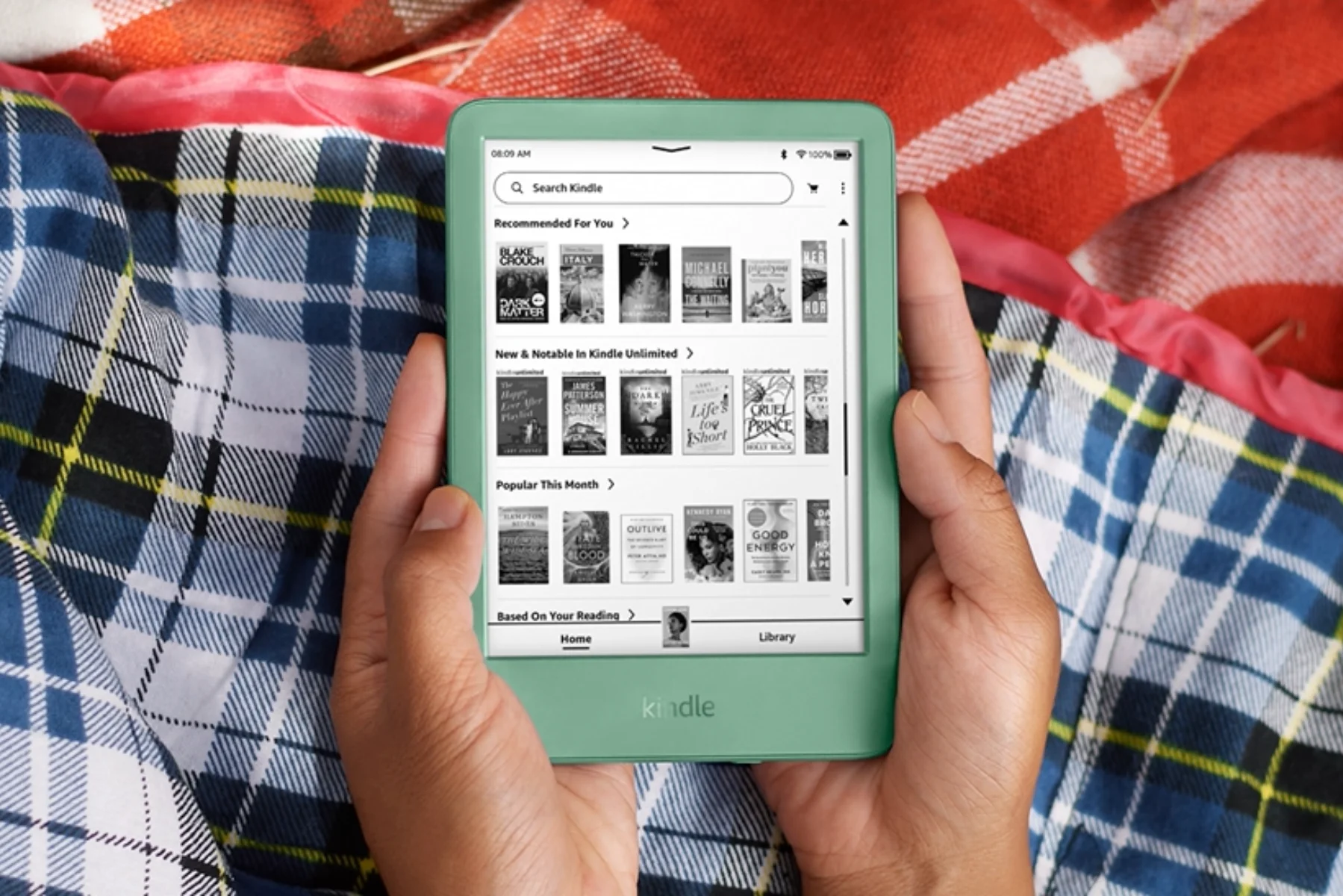 Čítačka elektronických kníh Amazon Kindle Touch 2024 black cez den aj v noci