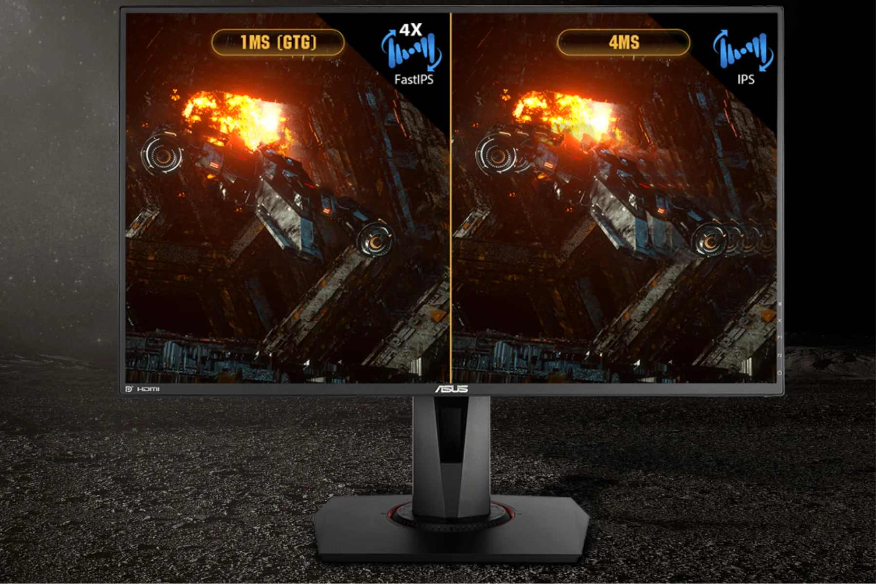 Herný monitor Asus TUF Gaming VG279QM doba odozvy