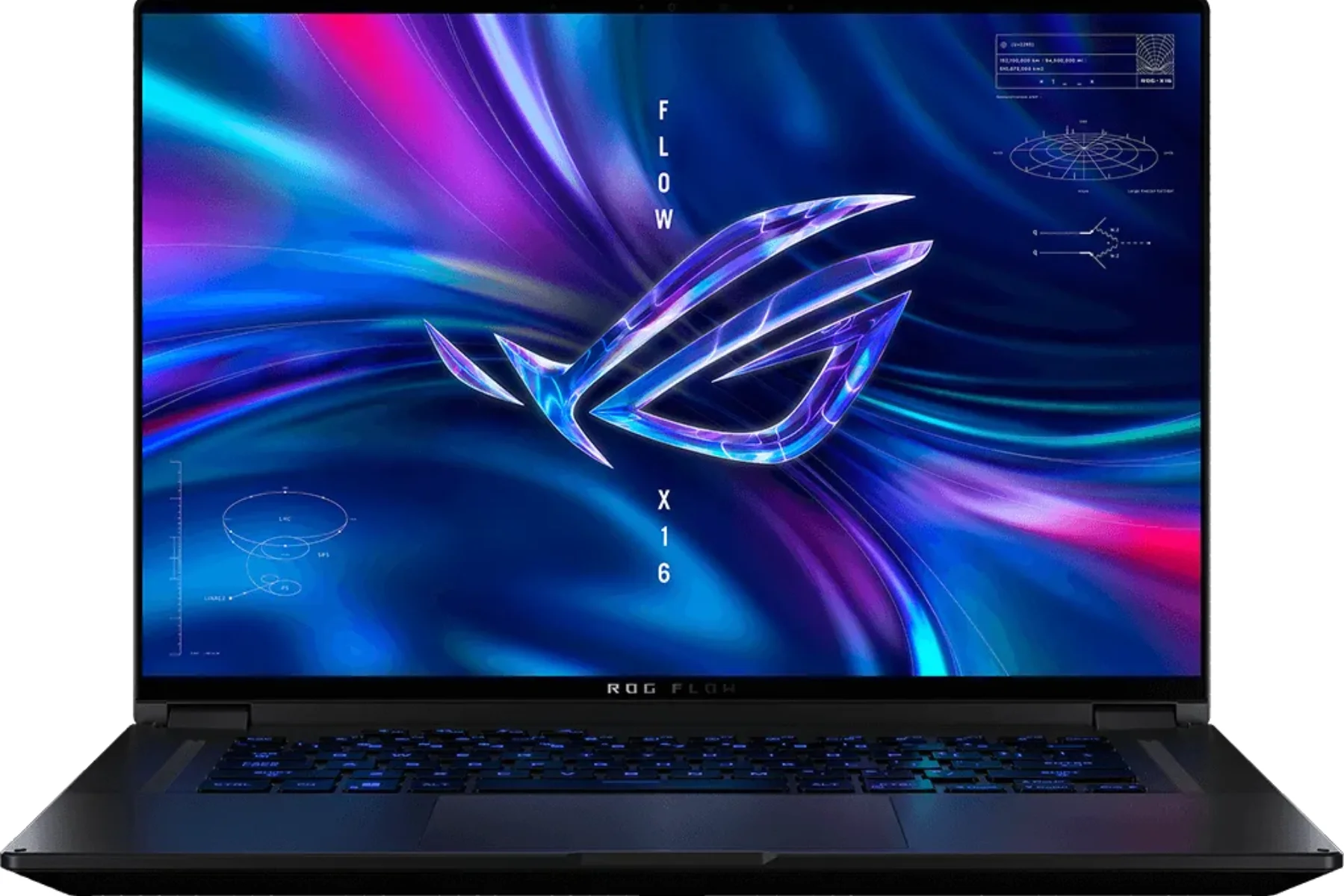 Notebook Asus ROG Flow X16 displey nebula