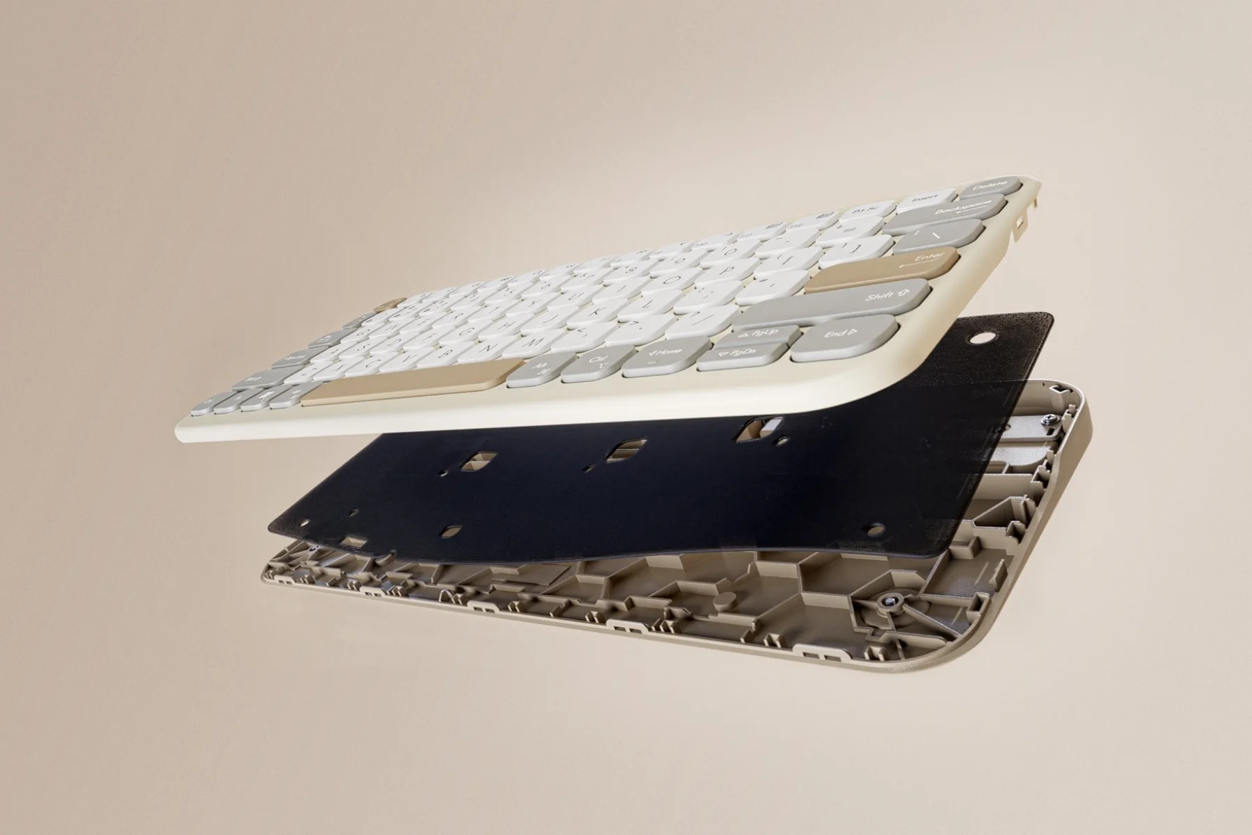 Klávesnica Asus KW100 Marshmallow béžová tiche stlacenie klavesov