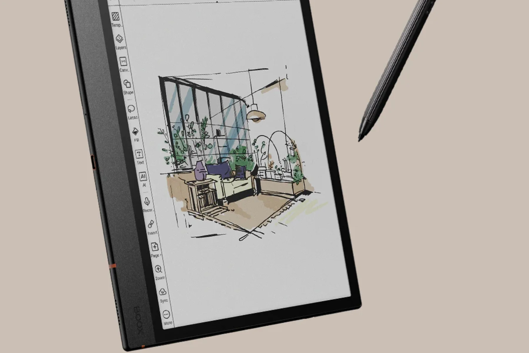 Č&iacute;tačka elektronick&yacute;ch kn&iacute;h Onyx Boox Note Air 4 C smart scribe