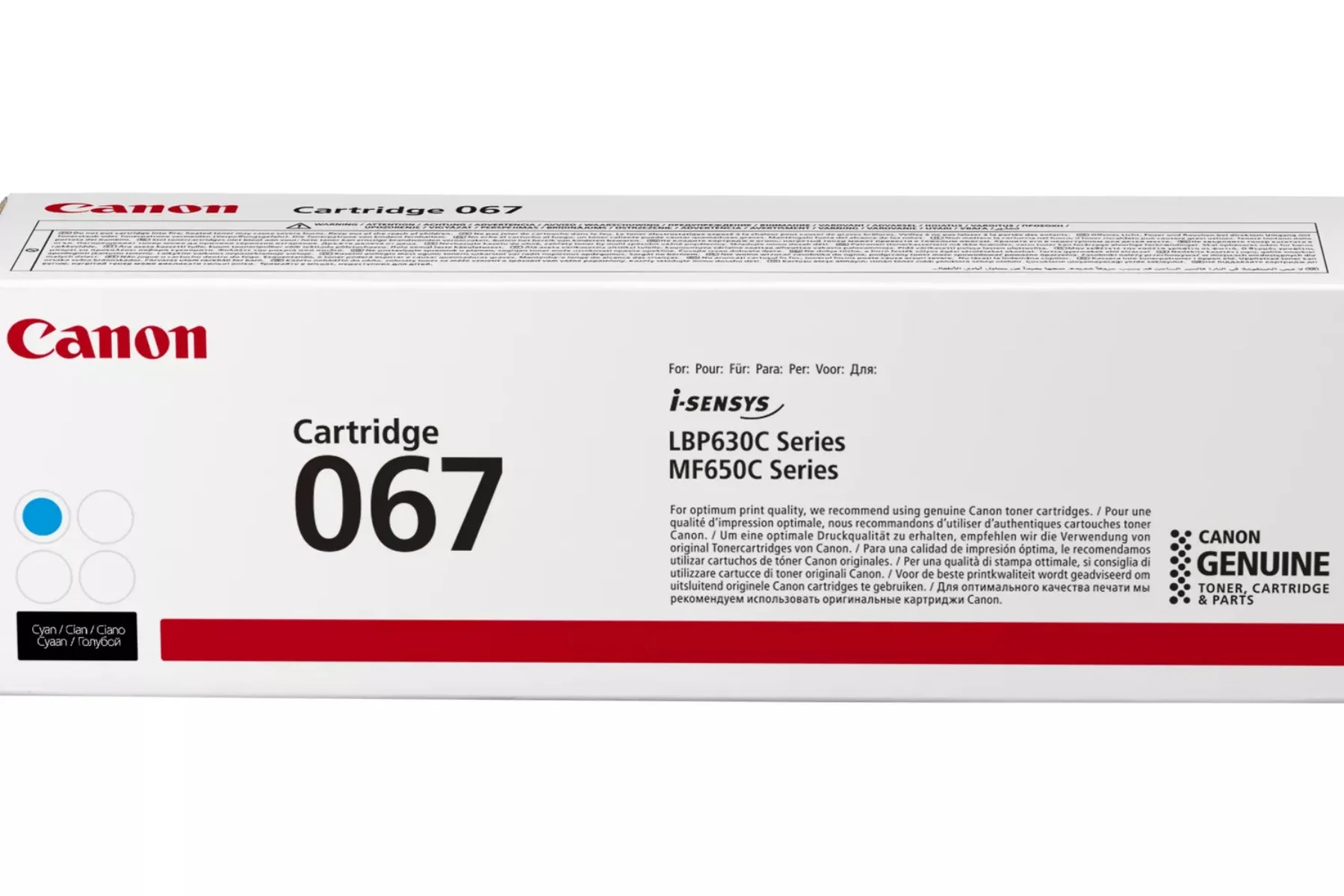 Toner do tlačiarne Canon 067 azúrová