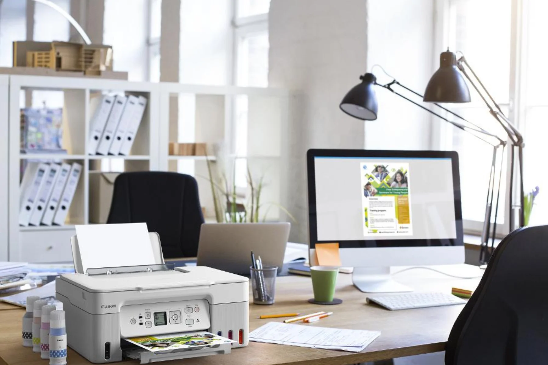 Atramentová farebná multifunkčná tlačiareň Canon Pixma G3470 White nizke naklady