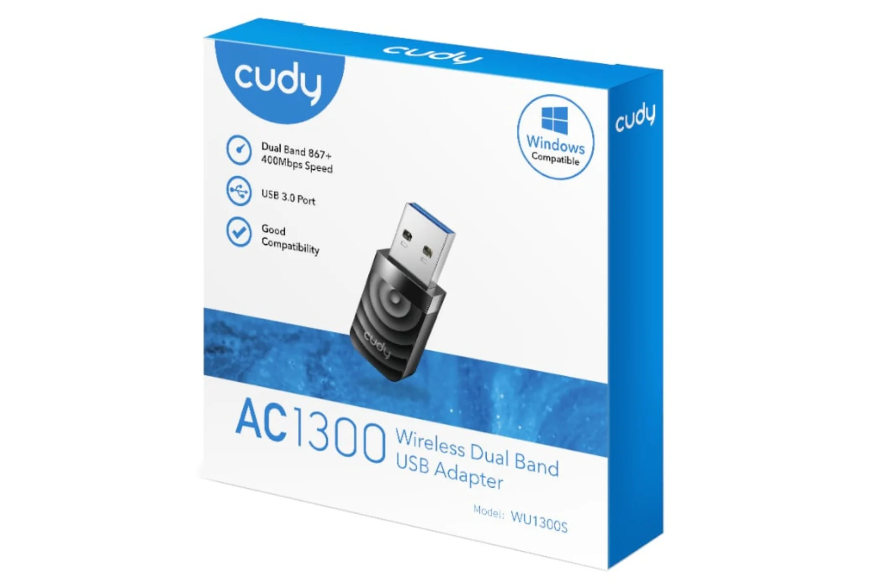 USB adaptér Cudy AC1300 Wi-Fi High Gain USB 3.0 stabilne pripojenie