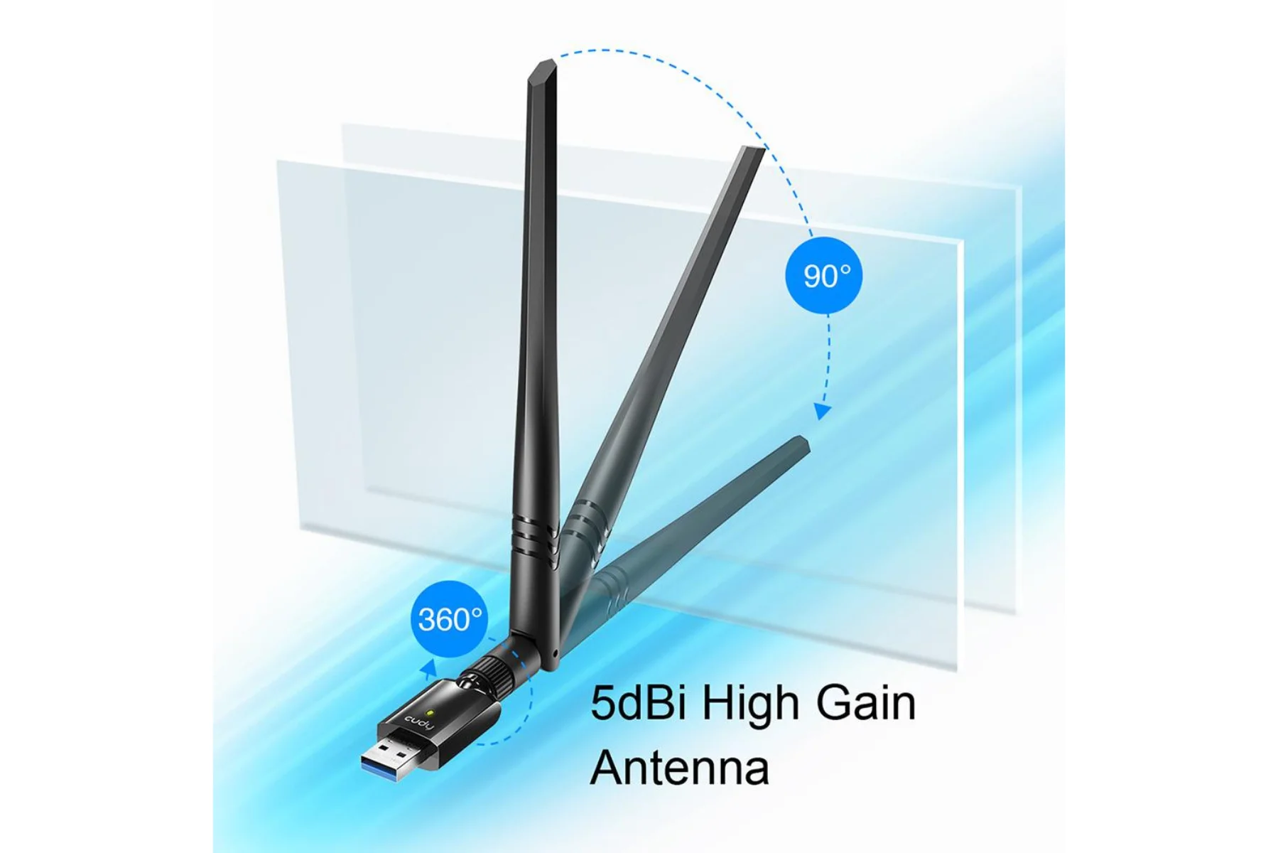 Cudy AC1300 Wi-Fi High Gain USB 3.0 Adaptér s odpojiteľnou anténou jednoducha instalacia