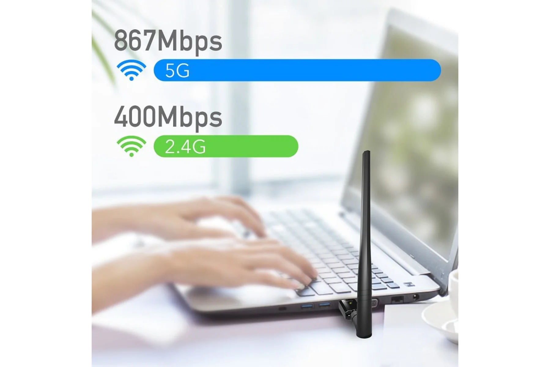 Cudy AC1300 Wi-Fi High Gain USB 3.0 Adaptér s odpojiteľnou anténou rychly prenos