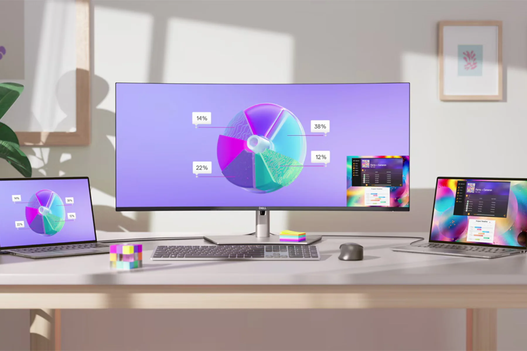 Monitor Dell U3223QZ zakrivena obrazovka