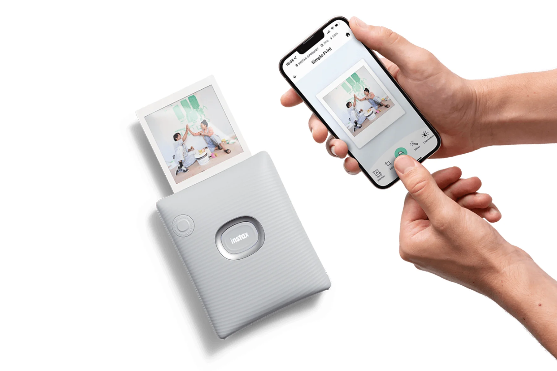 Termotlačiareň Fujifilm Instax Square link White tlac fotografii kreativna