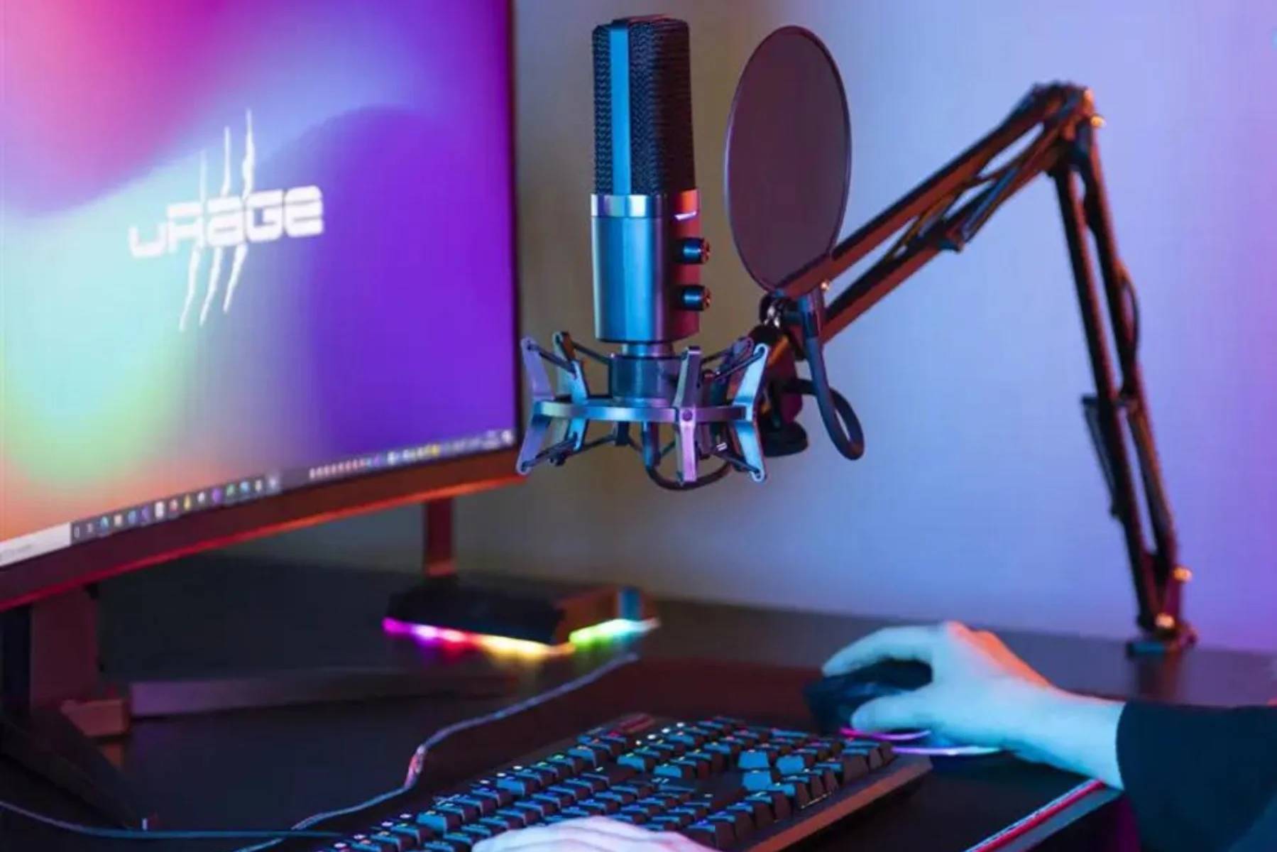 Streamingový a gaming mikrofón Hama uRage rozne aplikacie