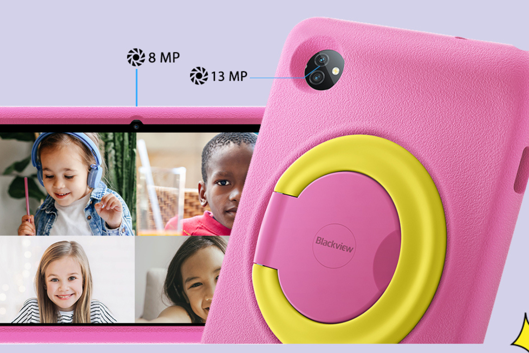Tablet iGET Blackview TAB G8 Kids Pink fotoaparaty