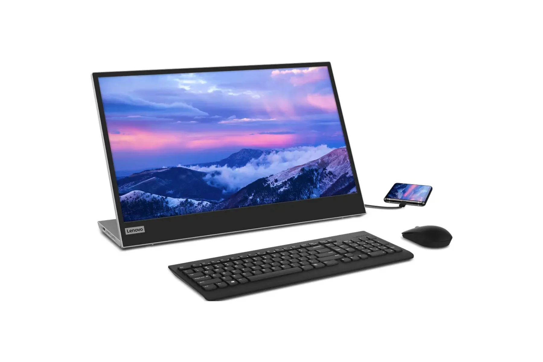 Monitor Lenovo L15 mobile Raven Black pripojenie