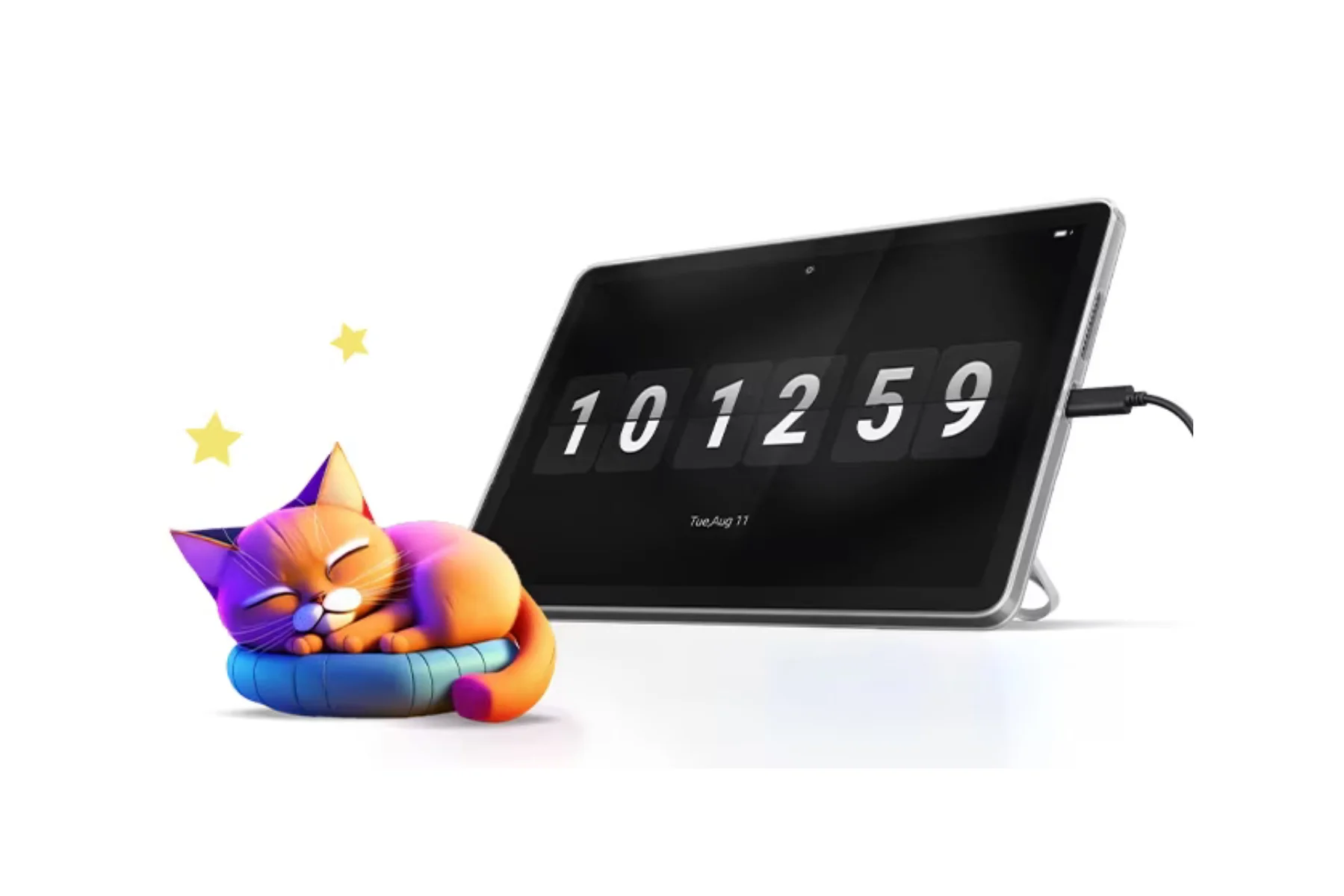Lenovo Tab 10,1 4/128GB + Case with Stand fotoramik hodiny