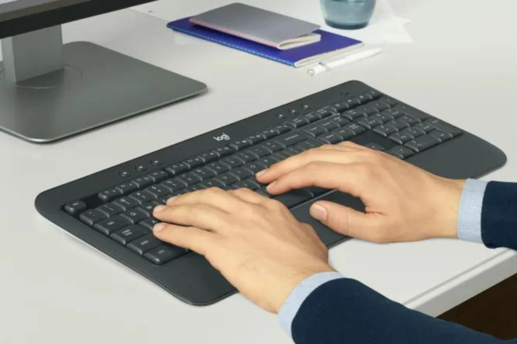 Súprava bezdrôtovej klávesnice a myši Logitech MK540 optimalizacia opierka zapastia