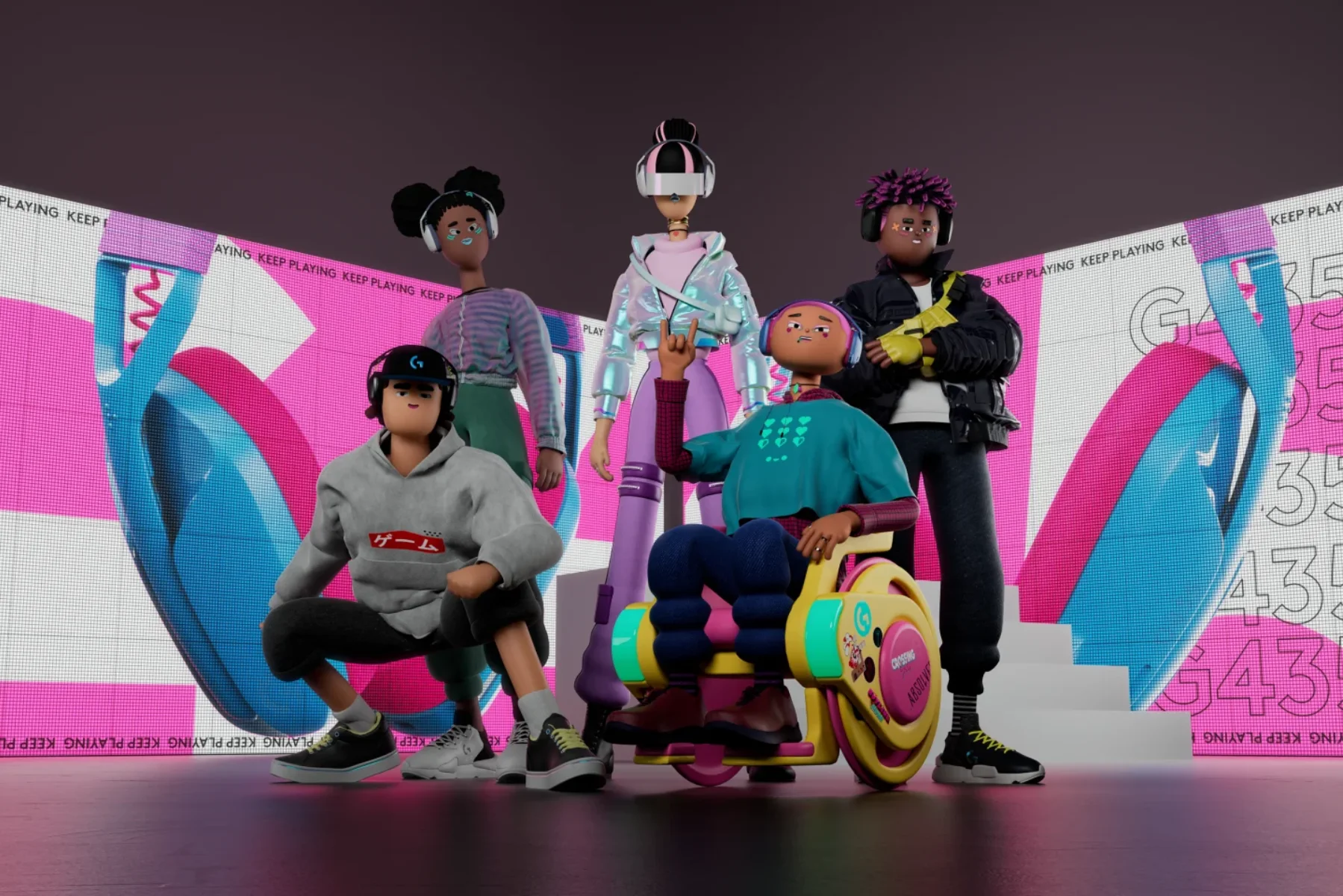 Herné slúchadlá s mikrofónom Logitech G435 Lightspeed White funkcie