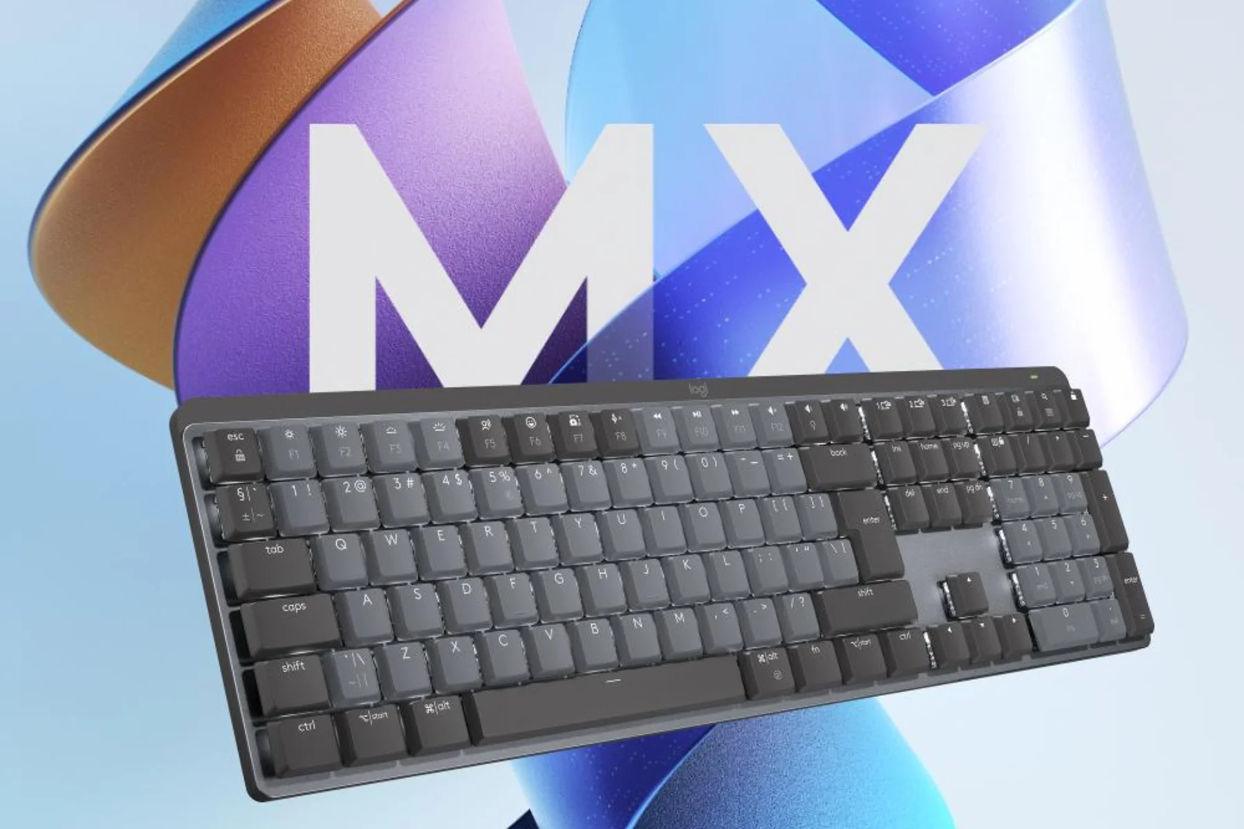 PC kl&aacute;vesnica Logitech MX Mechanical Graphite (US) easy switch inteligentne podsvietenie