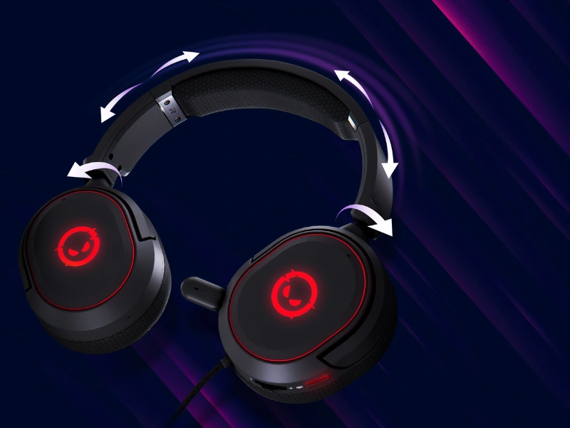 Herný headset Lorgar Kaya 460 vás ohromí pravým RGB podsvietením a nízkou hmotnosťou.