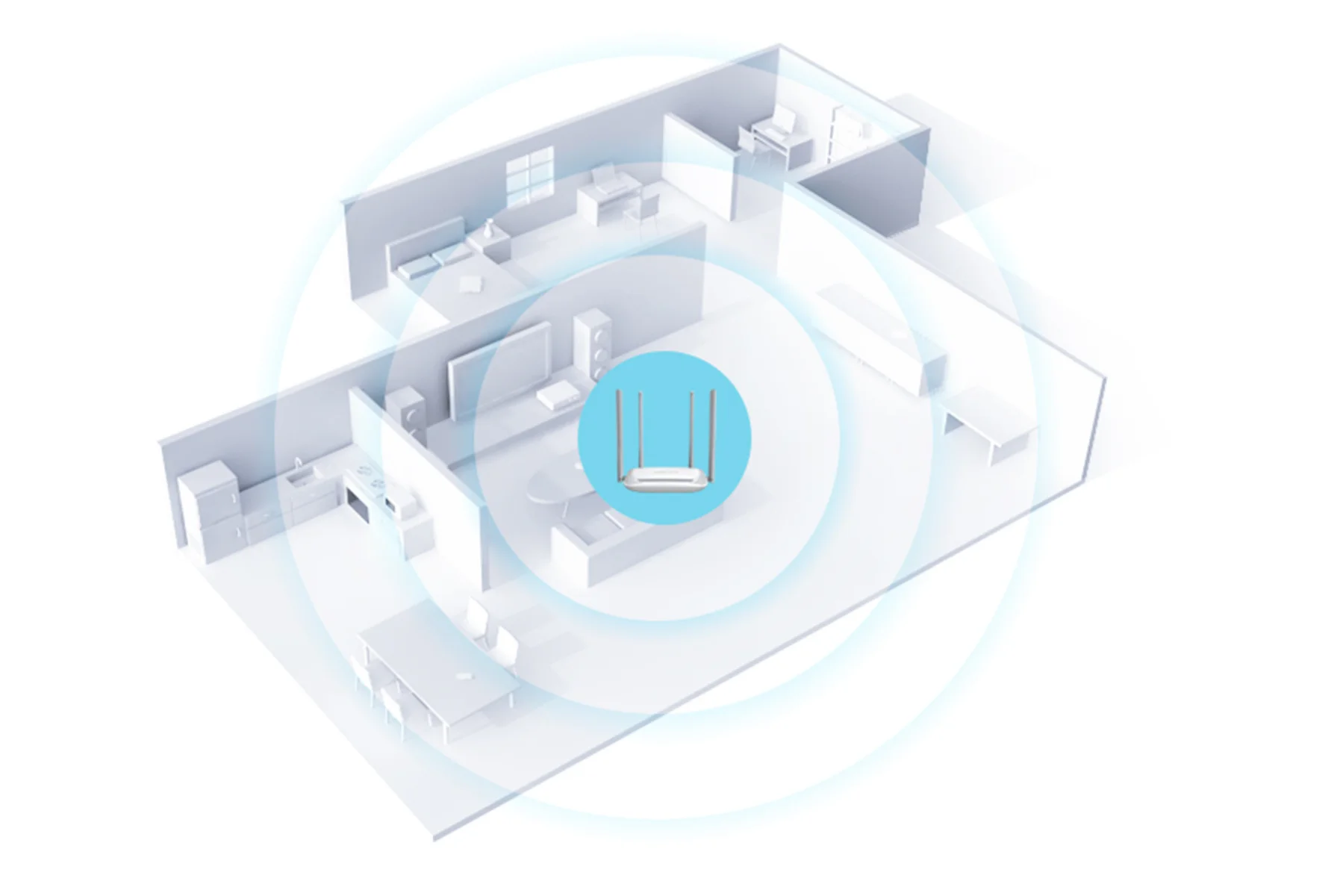 Wi-Fi Router Mercusys MW325R siroke pokrytie