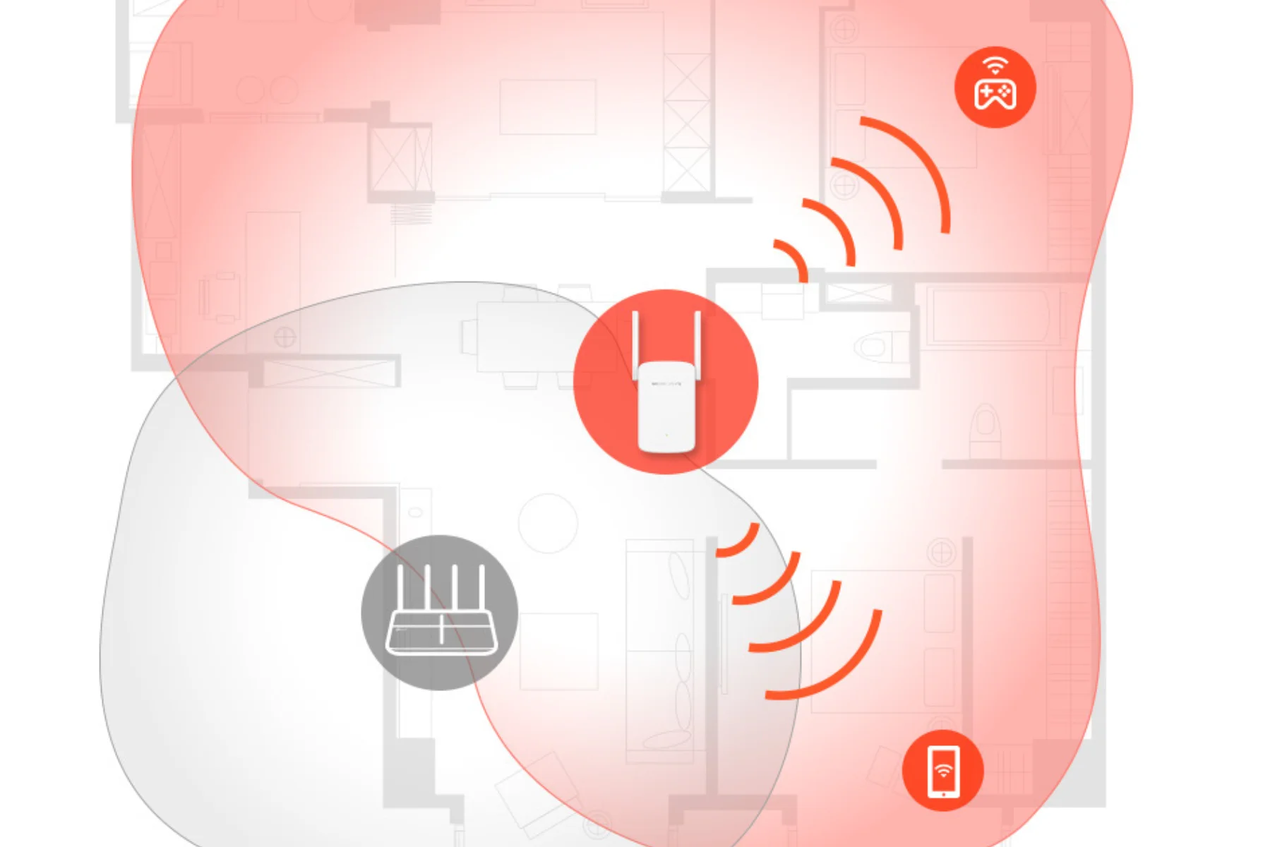 Extender Mercusys ME30 AC1200 posilnenie wifi signalu