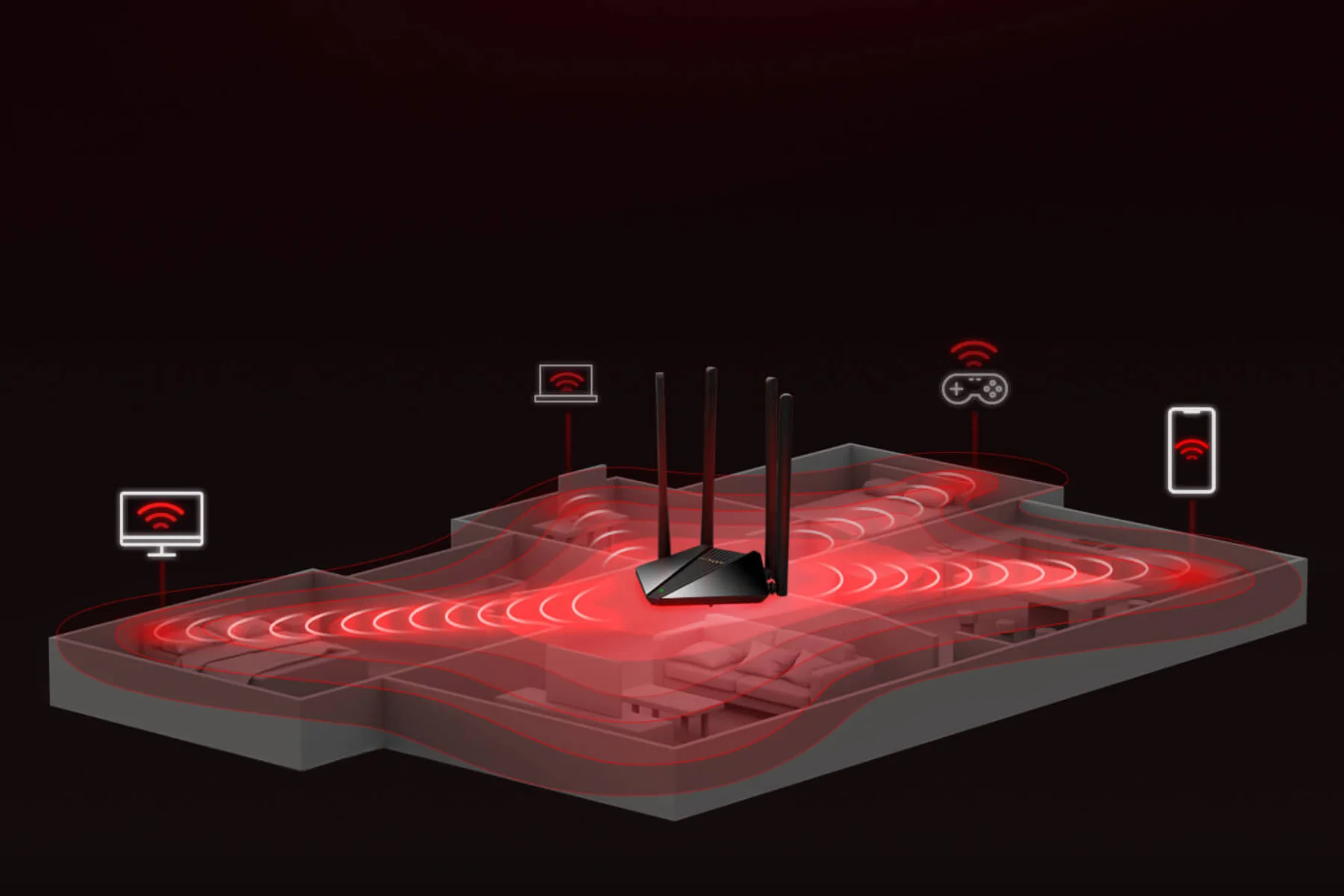 WiFi Router Mercusys MR30G AC1200 anteny technologia beamforming