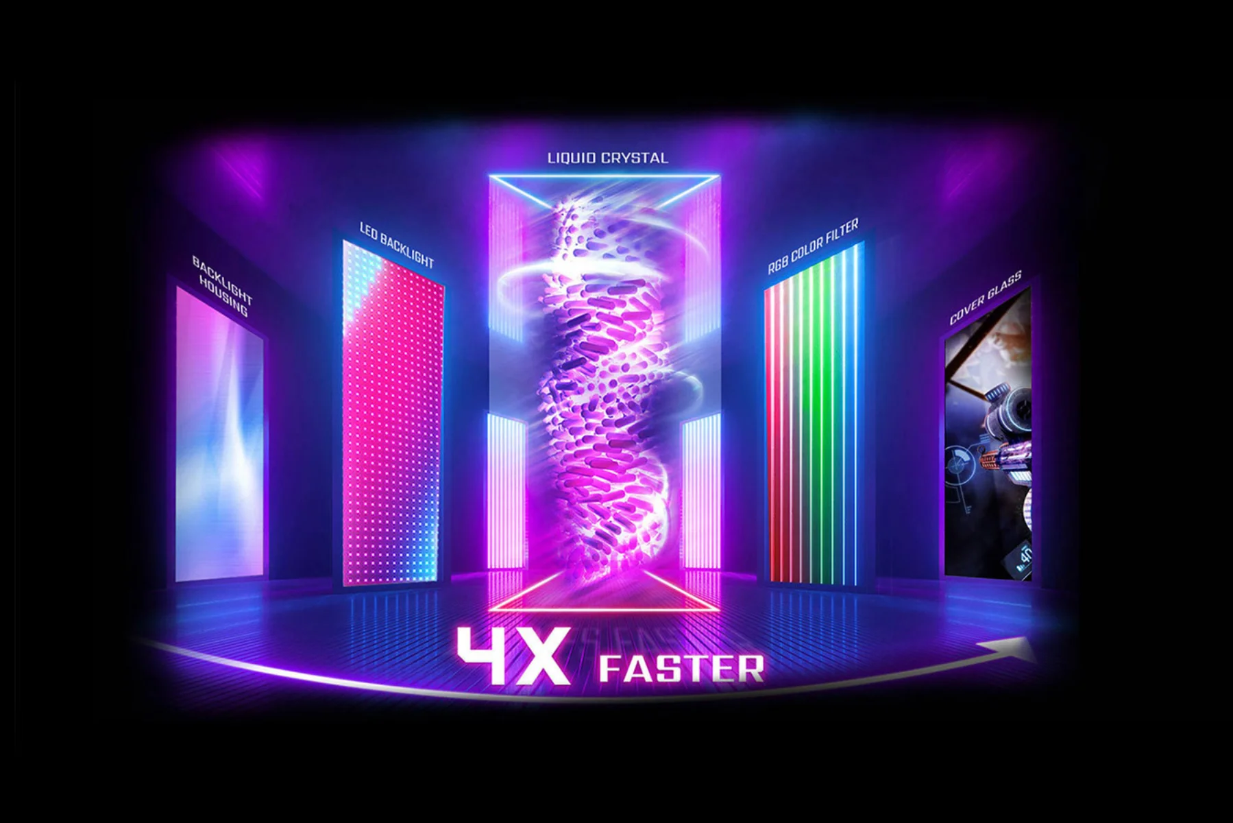 Herný monitor MSI Optix MAG274QRF-QD spickova rychlost