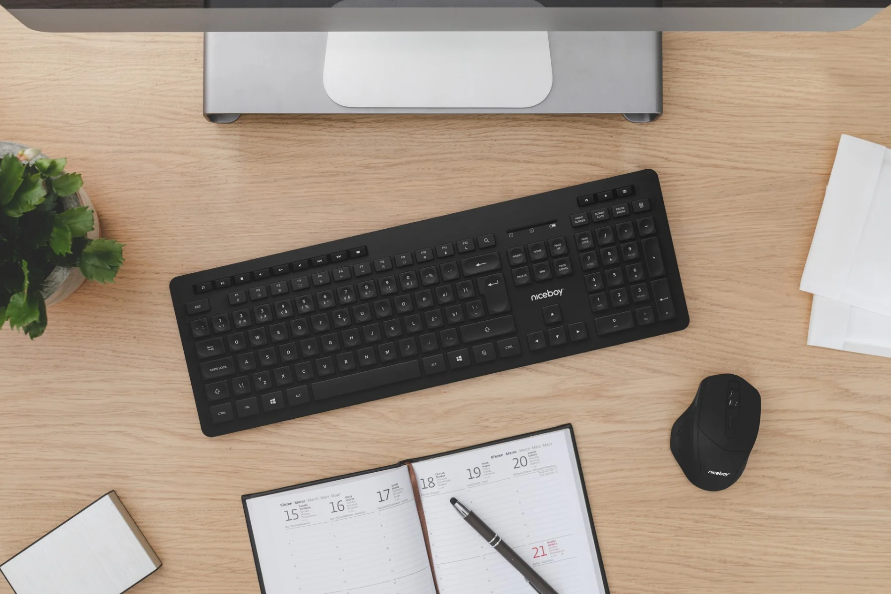 Bezdrôtová klávesnica Niceboy OFFICE K10 Comfort dizajn komfort