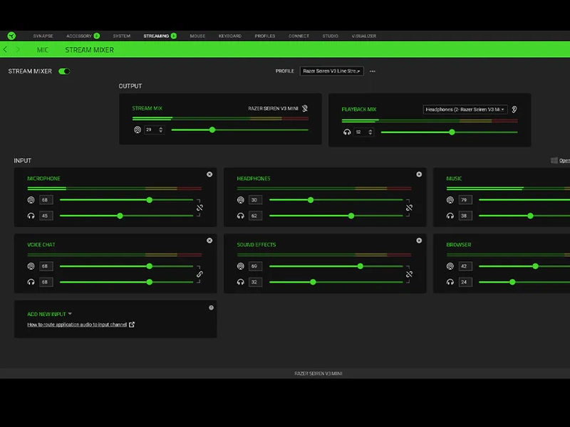 Razer_Seiren_V3_Mini_Black aplikácia