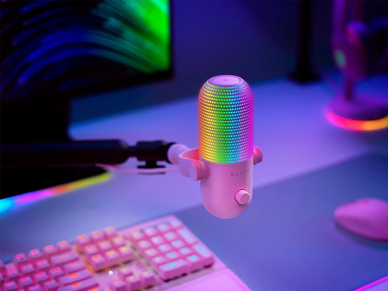 Razer_Seiren_V3_Chroma_Quartz mikrofón