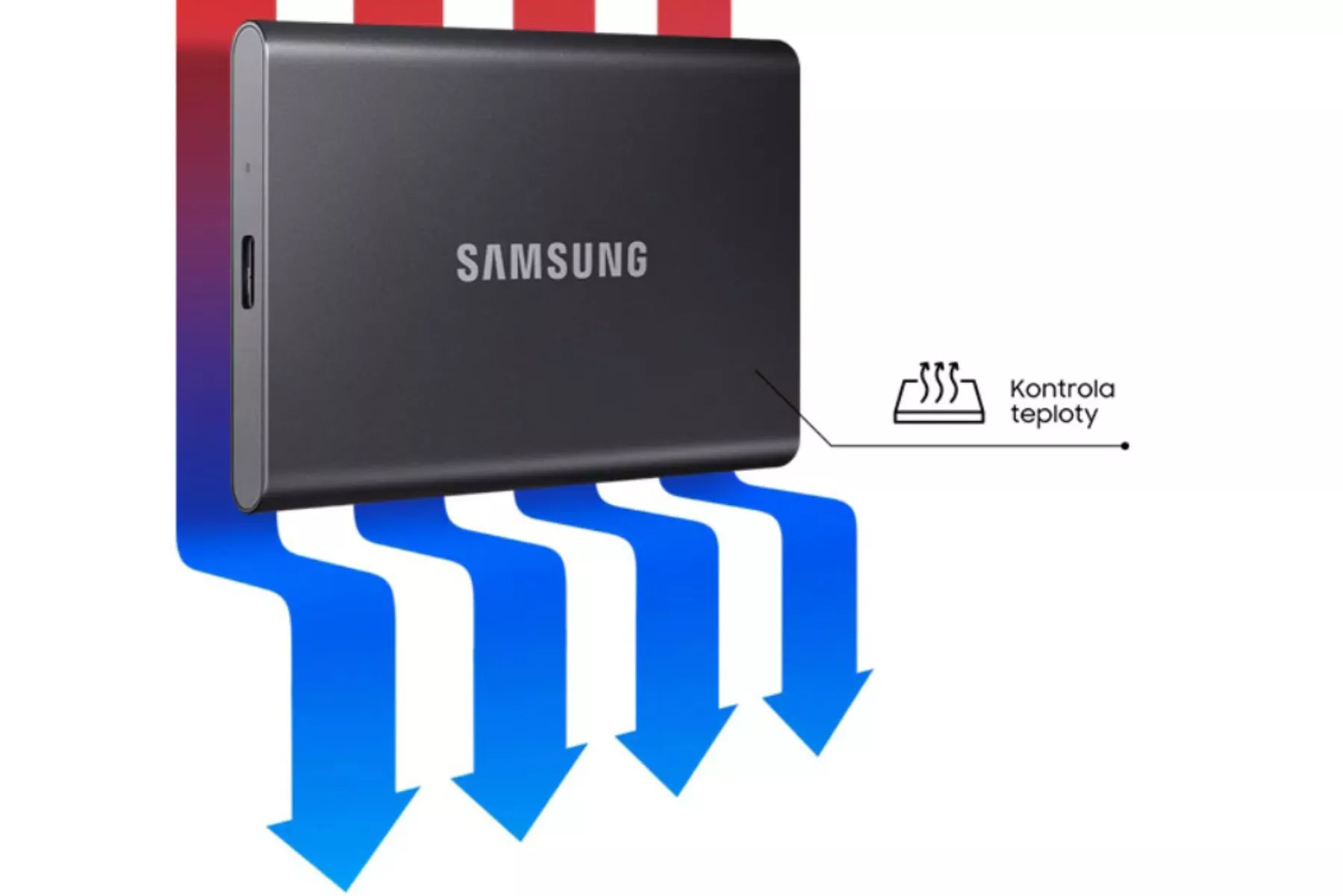 Extern&yacute; disk Samsung T7 Sofistikovan&aacute; kontrola teploty