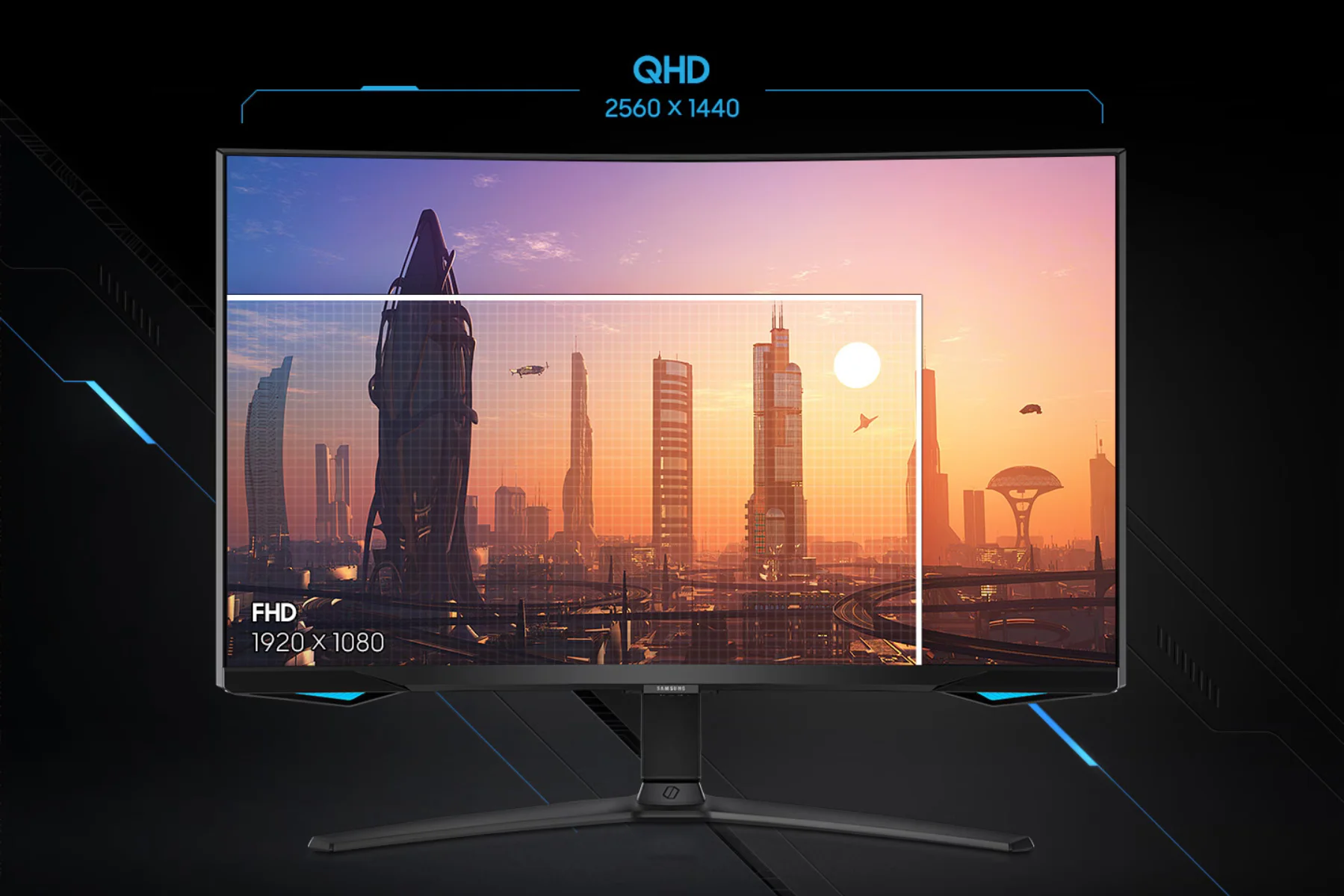 Herný monitor Samsung Odyssey G65B qhd rozlisenie