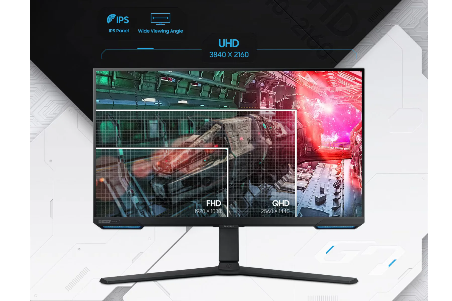 Monitor Samsung Odyssey G70B UHD rozlíšenie a IPS panel