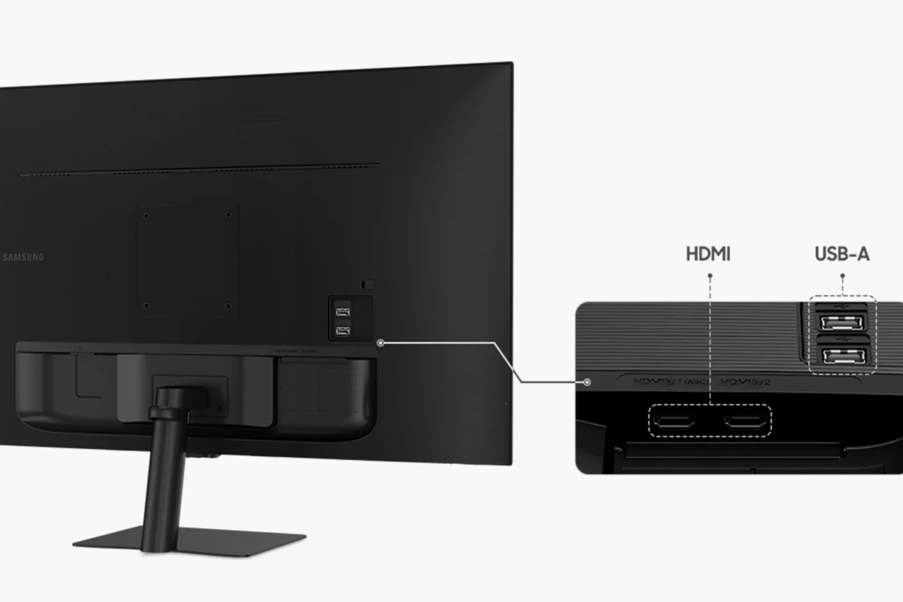 Monitor Samsung ViewFinity LS27DM500EUXDU pripojenie