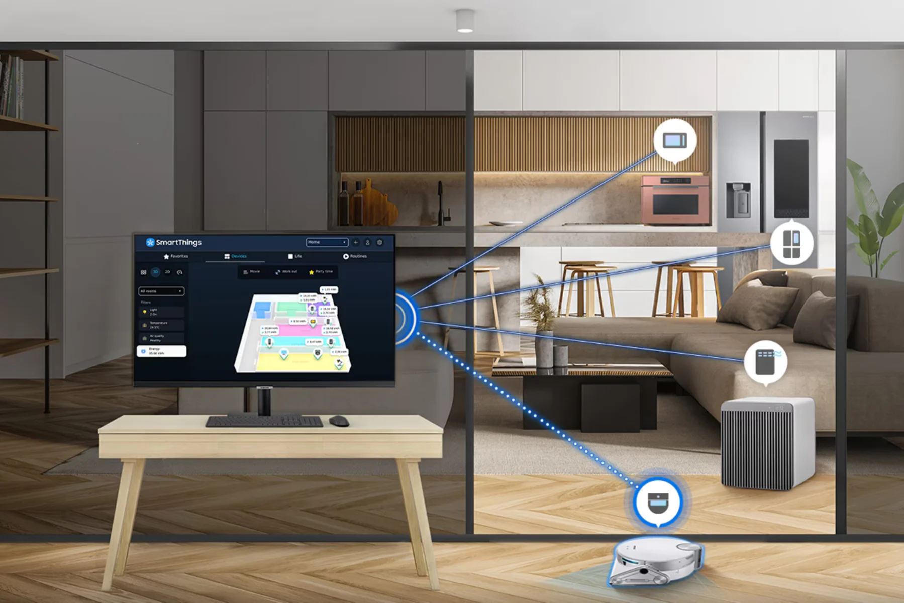 Monitor Samsung ViewFinity LS27DM500EUXDU inteligentna domacnost