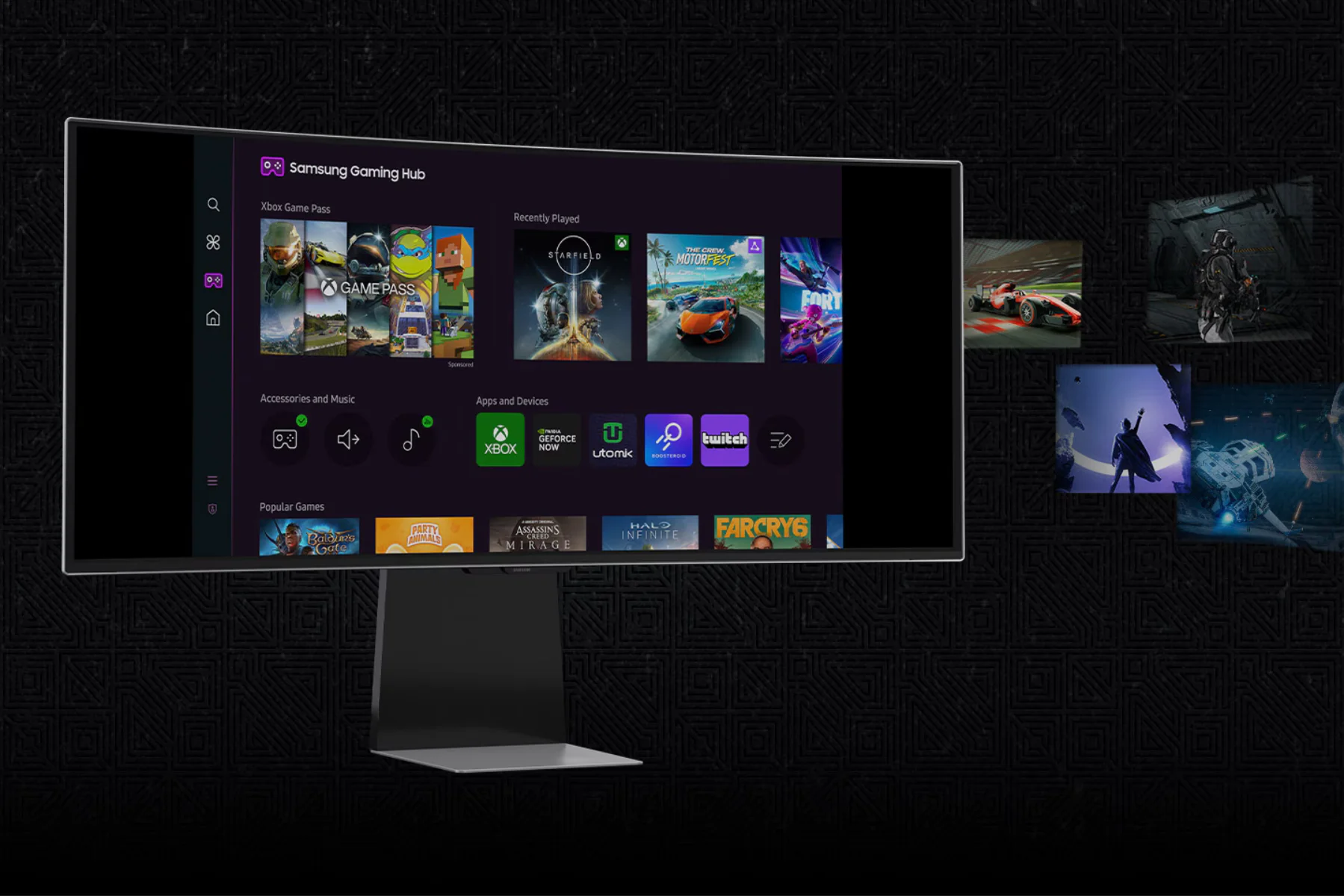 Monitor Samsung ViewFinity G85SD gaming hub