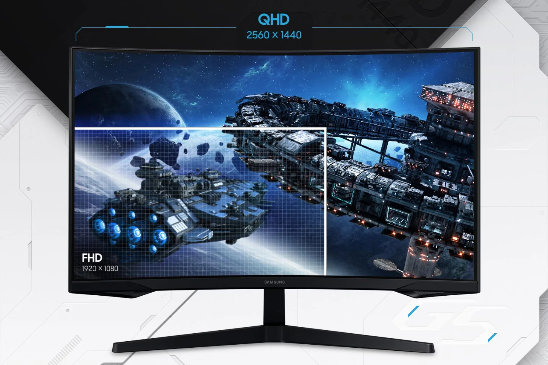 Monitor Samsung Odyssey G55C QHD rozlisenie