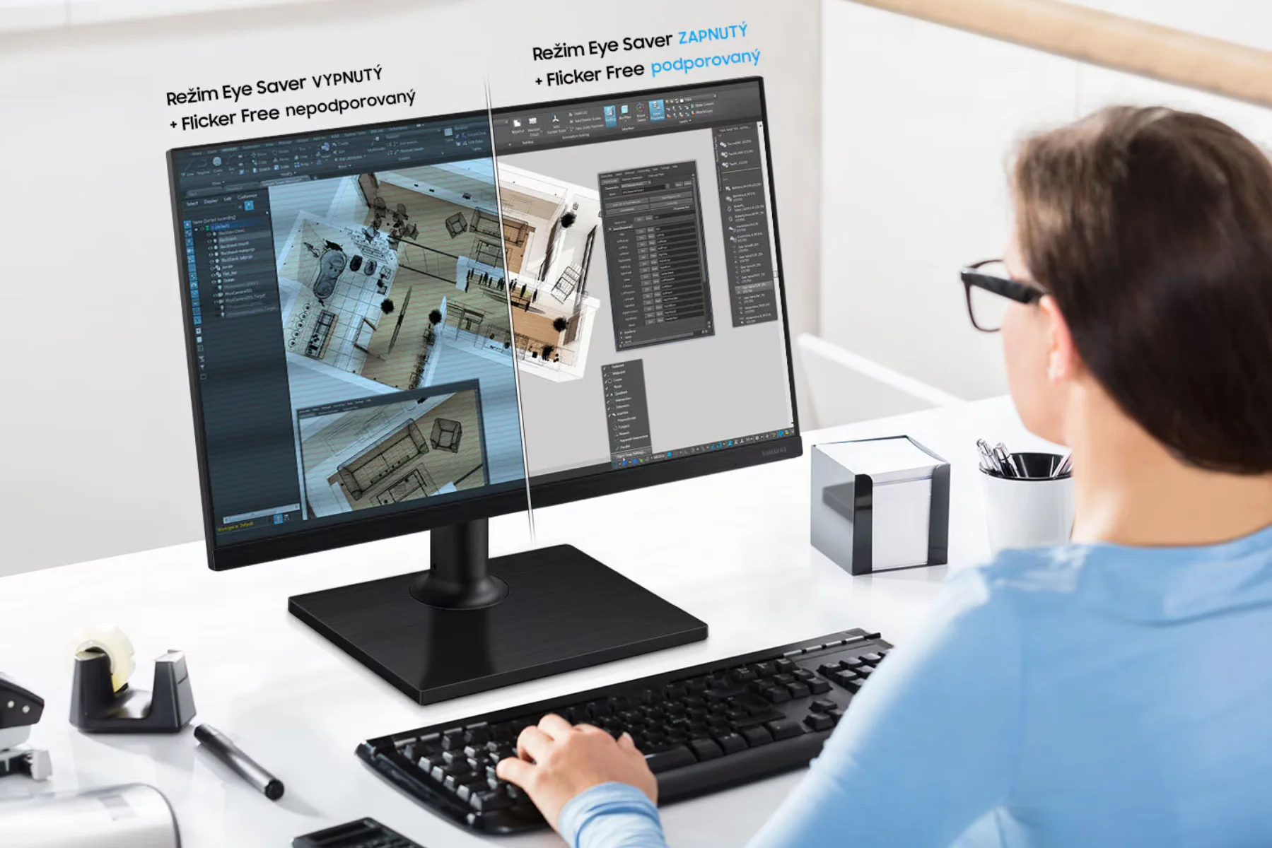 Monitor Samsung F24T450FQ nastavitelny