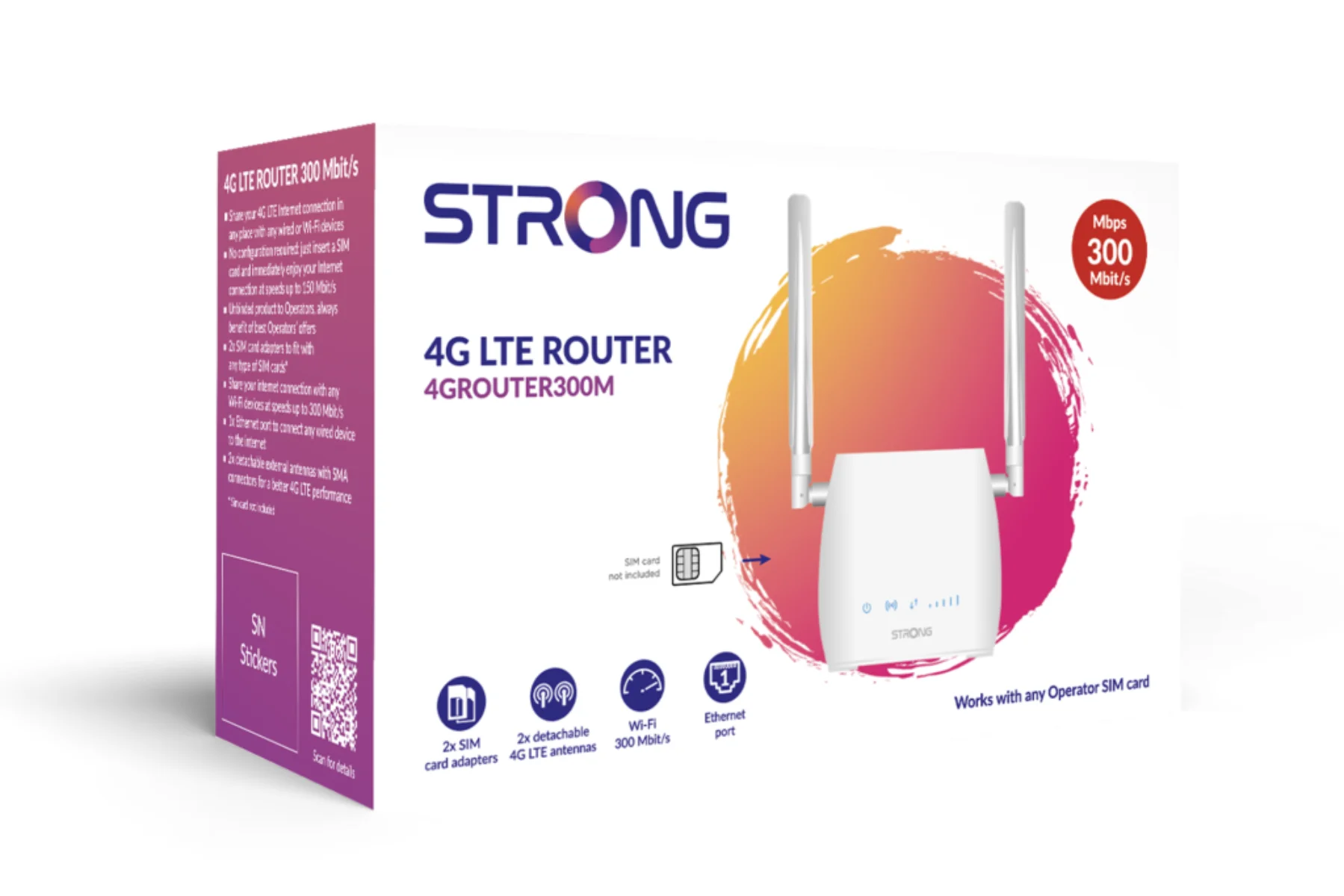 Router Strong 300M 4G LTE modem Wi-Fi RJ 45