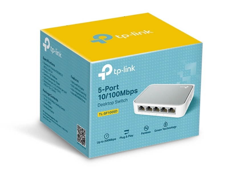 Ethernetový prepínač SF1005D je určený pre malé kancelárie alebo pracovné skupiny.
