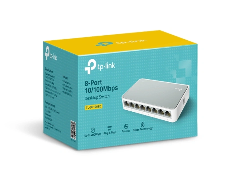 Ethernetov&yacute; prep&iacute;nač TL-SF1008D je určen&yacute; pre mal&eacute; kancel&aacute;rie alebo pracovn&eacute; skupiny.