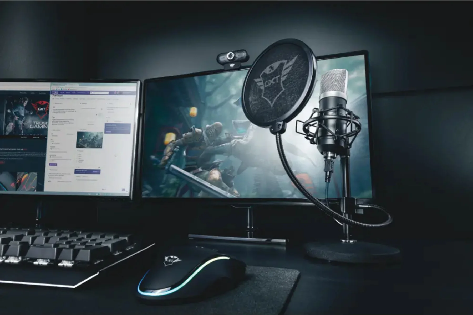 Mikrofón Trust GXT 255+ ONYX kondenzatorovy