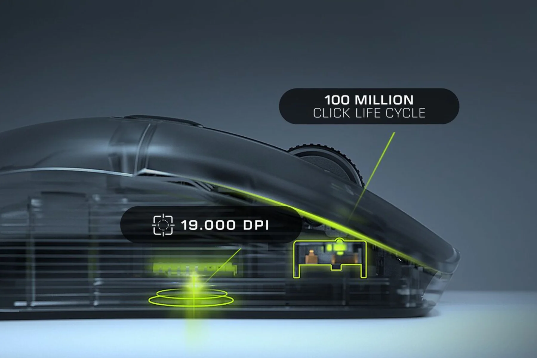 Herná myš Turtle Beach KONE XP Air Black + RGB nabíjacia stanica Rapid presnost preciznost