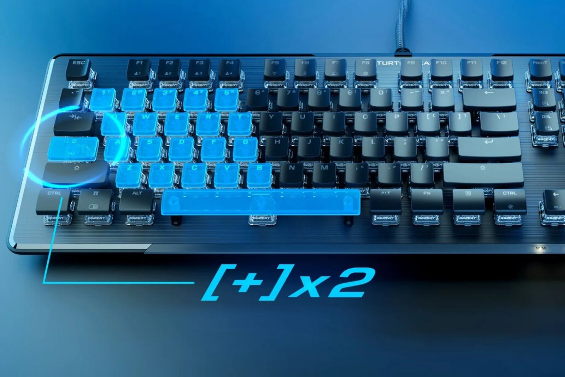 Herná klávesnica Turtle Beach Vulcan II TKL Black easy shift