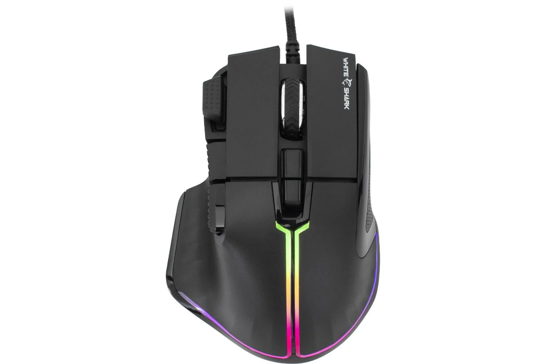 Herná myš WHITE SHARK Marrok Black rgb osvetlenie 9 tlacidiel