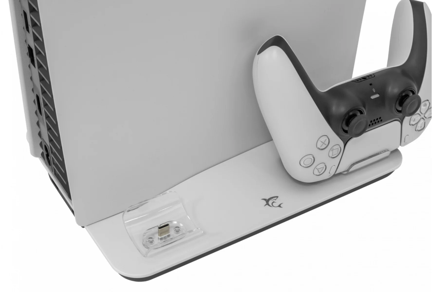 Chladiaca podložka/stojan+2x stanica pre PS5 WHITE SHARK GUARD dizajn praktickost