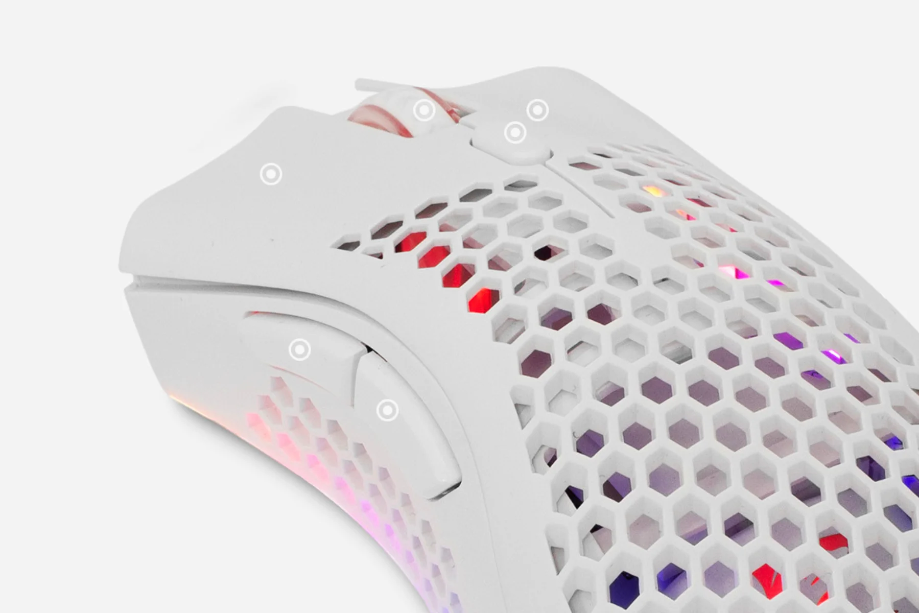 Bezdrôtová herná myš WHITE SHARK Lionel White 6 programovatelnych tlacidiel