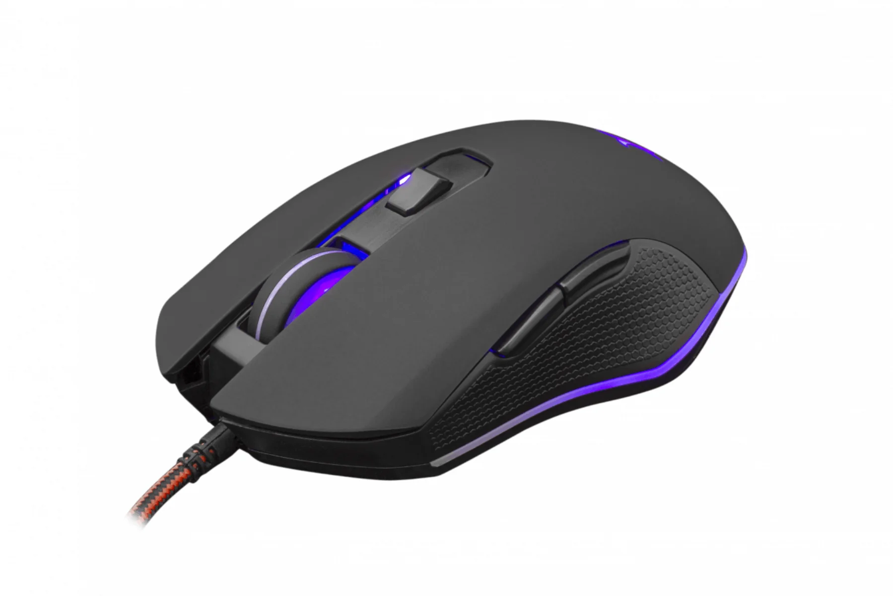 Herná myš WHITE SHARK Cyrus Black stabilna konstrukcia