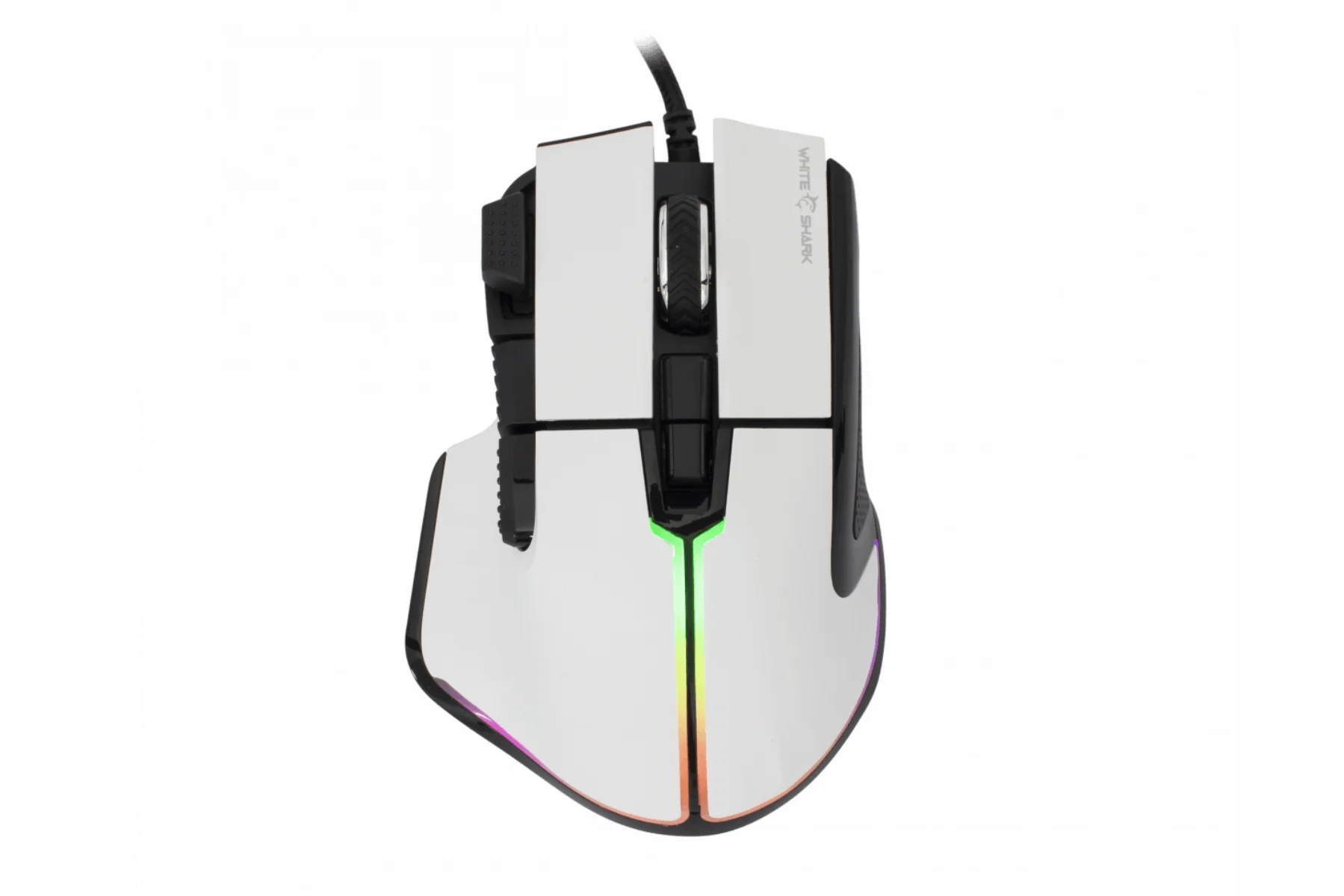 Herná myš WHITE SHARK Marrok White rgb osvetlenie 9 tlacidiel