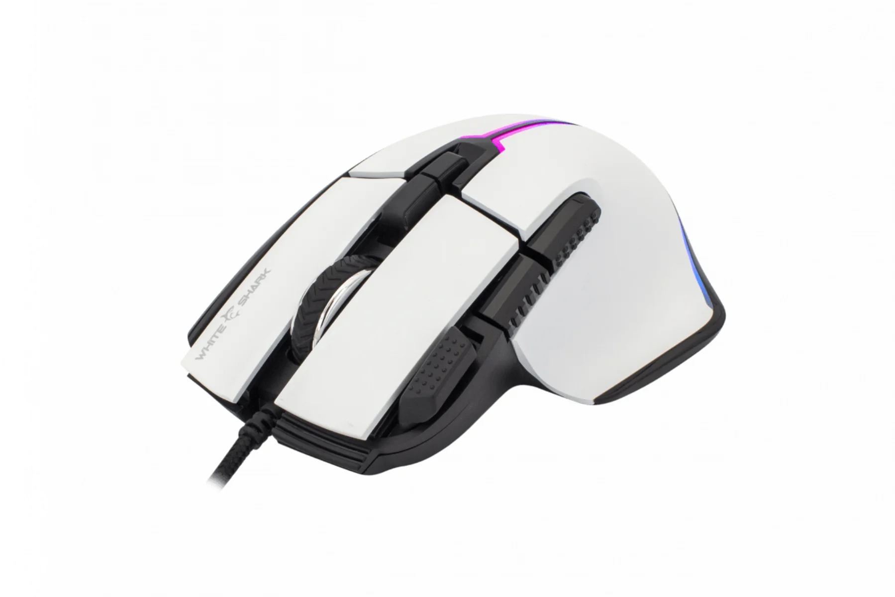 Herná myš WHITE SHARK Marrok White ergonomicky dizajn