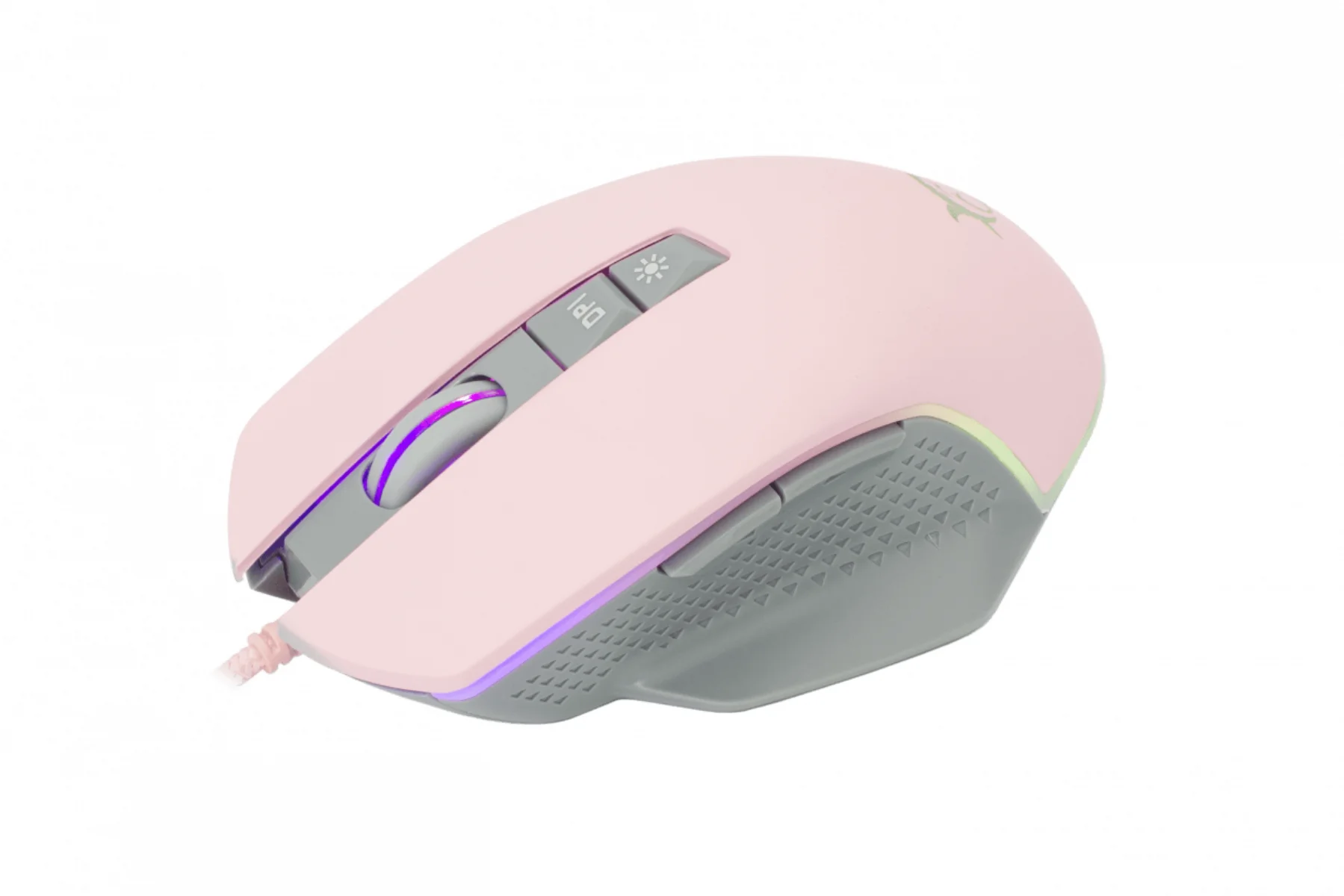 Herná myš WHITE SHARK Gareth Pink ergonomicky dizajn RGB osvetlenie